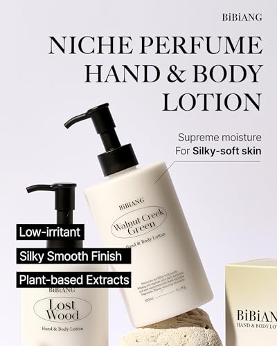 BiBiANG Floral Lily Body Lotion - Hydrating Korean Moisturizer with Shea & Jojoba Oil - 10.82 fl oz