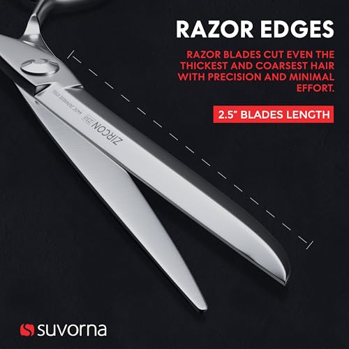Suvorna Classic 6.5" Hair Cutting Scissors - Razor Edge Barber Shears for Hairdressers & Professionals