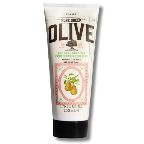 KORRES Greek Olive Body Cream Honey Pear 6.76 Fl Oz - Nourishing Moisturizer