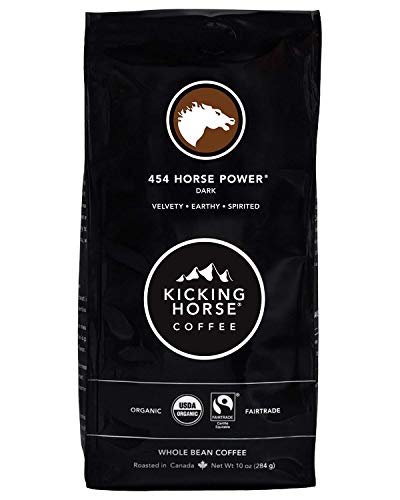 Kicking Horse Coffee 454 Horse Power Dark Roast Whole Bean - Pack of 6 10 oz
