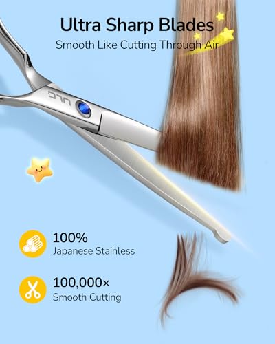 ULG Kids Hair Cutting Scissors 6.5" Safety Round Tip for Children & Adults