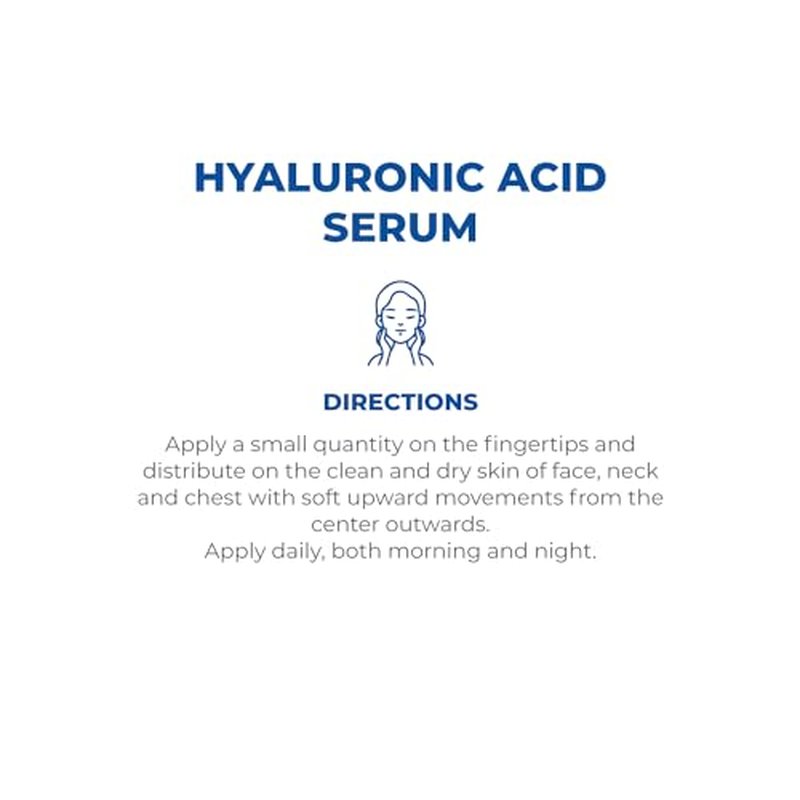 Dermaglos Hyaluronic Acid Serum For Face with Pro Vitamin B5 and Glycerin, Hydrates, Firms, Tones, and Reduces Expression Lines, Suitable for Sensitive Skin, 1 Fl Oz