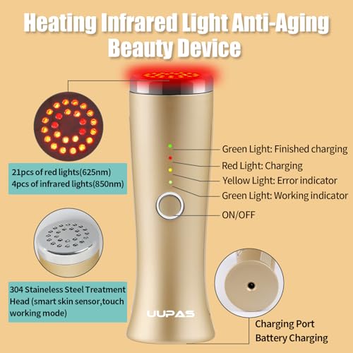 UUPAS Red Light Therapy Device for Face - FDA Cleared Skin Care Wand