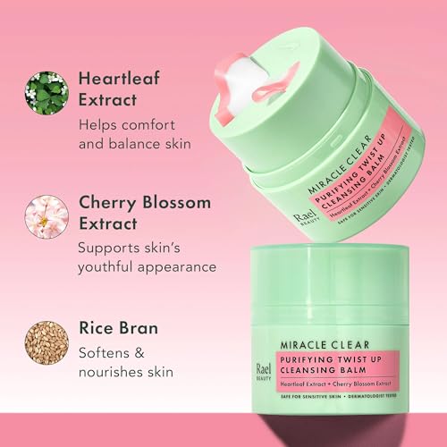 Rael Miracle Clear Facial Cleanser ? Makeup Remover, Face Wash for Women, Korean Skin Care (Cleansing Balm, 1.69 fl. oz)