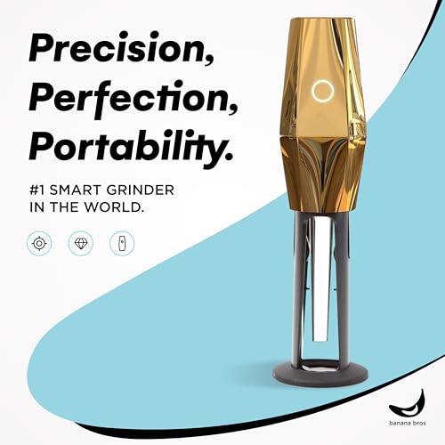 OTTO One-Touch Automatic Spice Mill - USB Rechargeable, Gold, No Carrying Case