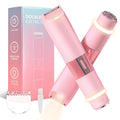 Bikini Trimmer for Women - Electric Razors for Women 2 in 1 Painless IPX7 Waterproof Rechargeable LED Dual Head Electric Shaver for Lady Bikini Underarm, Body, Leg, Face Hair Remove