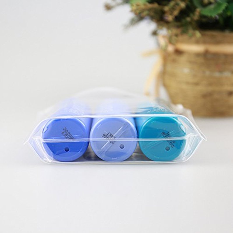 BLUECELL 10 PCS Plastic Small Waterproof EVA Soft Transparent Cosmetic Organizer Bag Pouch with Zipper Closure, Travel Toiletry Makeup Bag Item Name