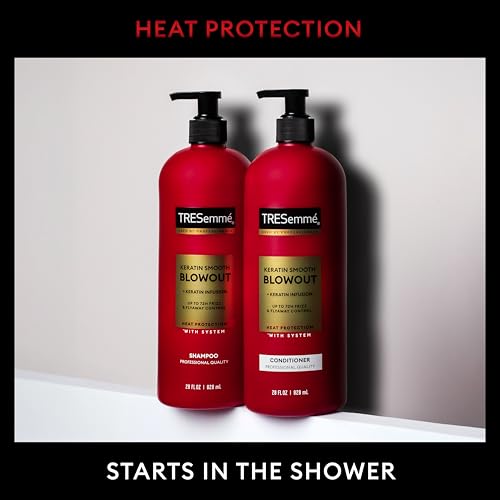 TRESemm? Shampoo 4 Pack Keratin Smooth Transforming Unruly Hair, Formulated with Lamellar-Discipline, 28 Fl Oz