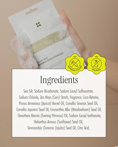 Hypoallergenic Mud Bubble Bath Powder with Natural Ingredients - Moisturizing & Long-Lasting Foam, Pack of 6