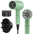 AINA Diffuser Hair Dryer 1600W Full-Featured 110V Jade Green 3 Piece Set