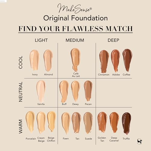 SeneGence MakeSense Dewy Foundation - Long-Lasting, Hydrating, 1 Fl Oz (Pack of 1)