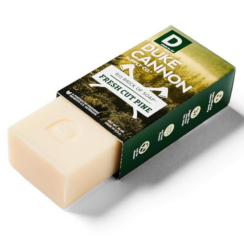 Big Brick Soap for Men - Fresh Cut Pine Scent, 10 oz, 3-Pack - Rugged Grooming