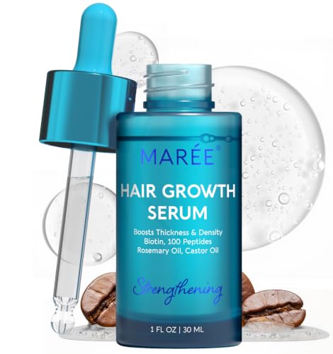 MAREE Rosemary Hair Growth Serum 1 Fl Oz - Scalp & Hair Oil for Men & Women - Set of 10