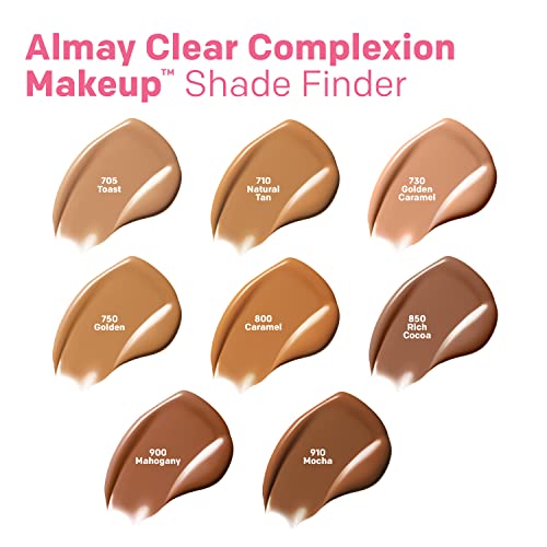 Almay Acne Foundation with Salicylic Acid - Medium Coverage, Soft Matte Finish, 099 Porcelain, Pack of 2 - Variation of 099 Fair-Light with Neutral Undertone