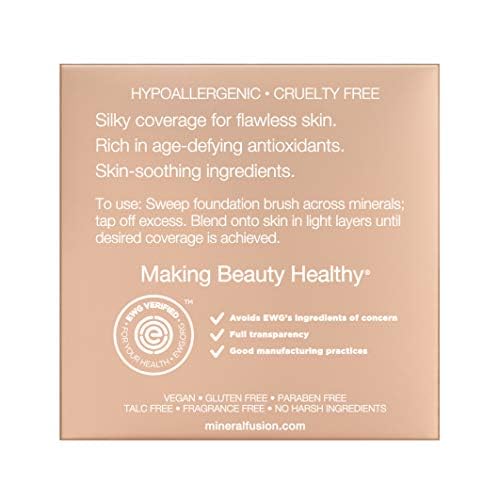 Mineral Fusion Pressed Powder Foundation, Warm 6, 0.32 Ounce (Pack of 2)