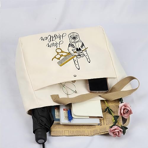 BLUPARK Hairs Hust-ler Hand Gift Hairs Stylist Tote Cosmetologist Gift Hairdresser G-ft Bag Beautician Shopping Bag