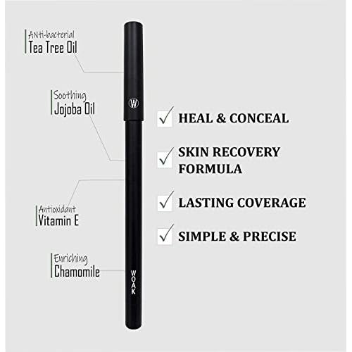WOAK Stealth Fighter Pen - Concealer for Men ? Hybrid Skin Care - Hide and Fight Blemishes (Medium)