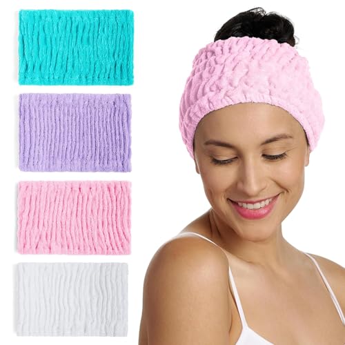Turbie Twist Classic 4-Pack Cotton Headbands – Extra-Wide, Comfortable, All Hair Types