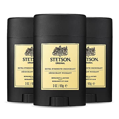 Stetson Original Men's Deodorant Stick - Extra Strength Gel, 3 oz, 3 Pack