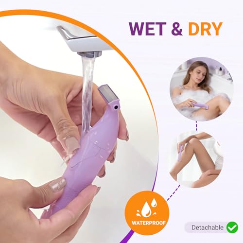 Unimiko Women's 3-in-1 Waterproof Bikini Trimmer & Shaver with Ceramic Blades