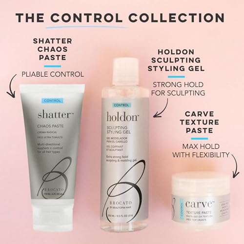Brocato Holdon Control Sculpting Styling Gel - 8 Fl Oz, Extra Strong Hold, Pack of 1
