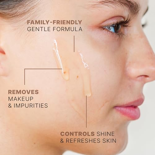 Face Wash and Scrub - USA Made with Natural & Organic Ingredients, Non Toxic Face Wash and Facial Exfoliator for Sensitive Skin, Gentle Cleanser for Women & Men
