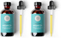 Pure Body Naturals 4 Fl Oz Argan Oil for Skin, Face & Hair — Pack of 2, Cold-Pressed, Non-Greasy