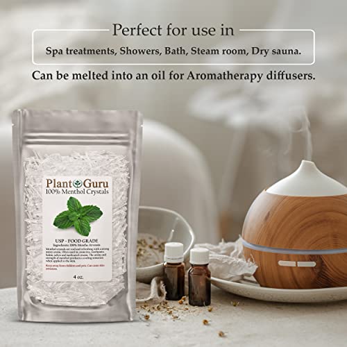 Menthol Crystals 2 lbs. Bulk Mentha Arvensis 100% Pure Natural USP Food Grade - Great For Cosmetics, Salves, Balms, Creams and Soap Making.