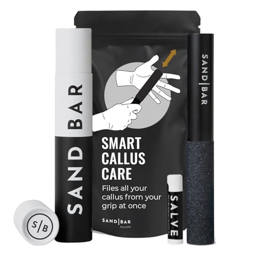 SandBar Callus Remover File for Hands - Durable Aluminum Tool for Callus Care and Dead Skin Removal - Includes Nourishing Salve - Ideal for Athletes, Climbers, and Gym Enthusiasts
