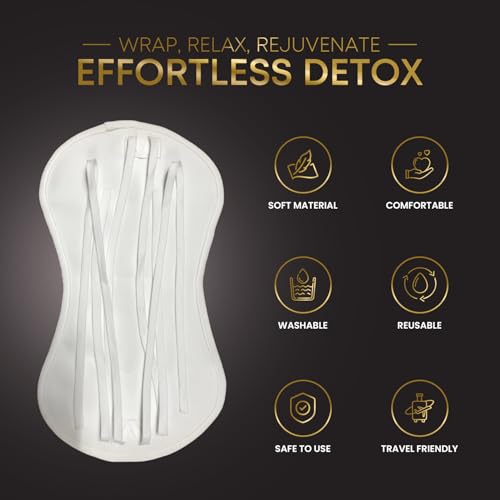 Organic Castor Oil Wellness Pack for Stomach & Neck Detox Compress Pads - Reusable & Adjustable