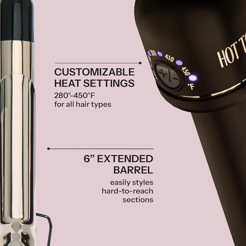 Hot Tools 2 Inch Extended Barrel Curling Iron for Loose Waves - Gold Technology