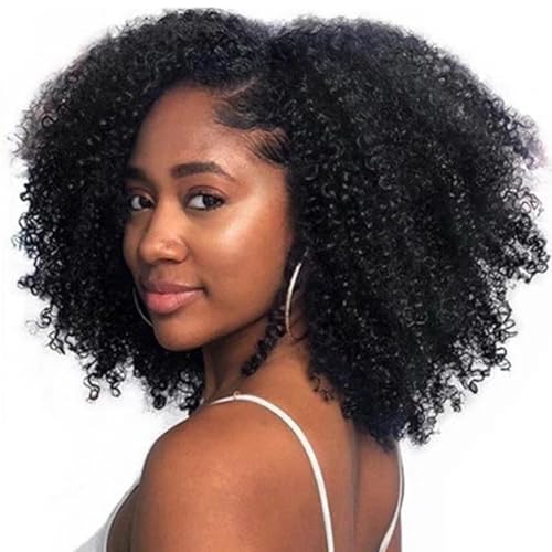 Afro Kinky Curly Human Hair Bundles 12 Inch Natural Color - Variation of Afro Kinky Curly Bundles 1b / 12 Inch