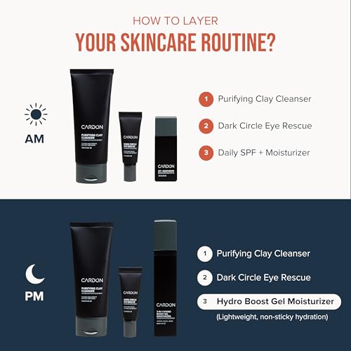 Cardon Anti-Aging Face Moisturizer for Men 1.7 fl oz Hydro Boost Gel with Cactus Extract