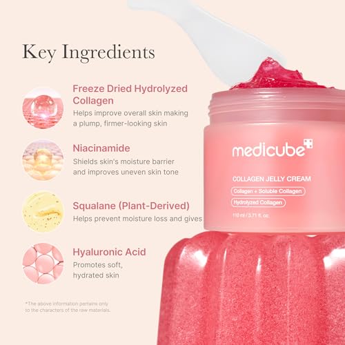 Medicube Collagen Jelly Cream with Niacinamide, Hydrolyzed Collagen & 24H Glow - Pack of 2 - 3.71 Fl Oz