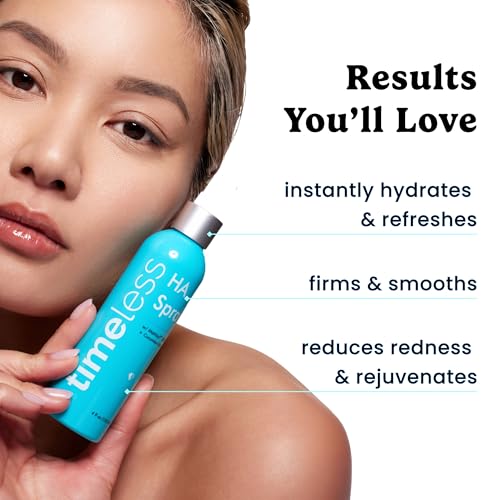 Timeless Skin Care HA Matrixyl 3000 with Cucumber Spray - Skin Mist with Hyaluronic Acid - Fragrance-Free Hydrating Face Spray - Soothing Matrixyl Skin Care Mist - 4 oz
