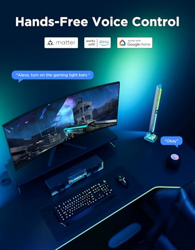 Govee 16-Inch RGBIC Smart Gaming Light Bar Pro with Wi-Fi & Music Sync