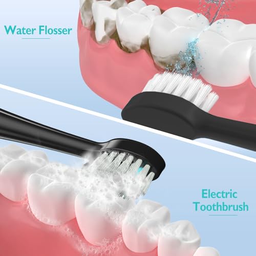 ZoCCee Charcoal Spiral Replacement Brush Heads for Waterpik Sonic Fusion 2.0 - 5 Pack Hard Bristles
