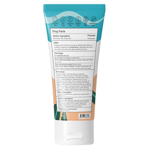 Vigority SPF 50 Kids Mineral Sunscreen with Zinc Oxide, Tallow, Botanicals, Water-Resistant, 3.4 fl oz
