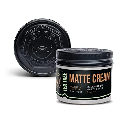 GIBS Tea Tree Matte Cream-Light/Medium Hold, Long Lasting Light Hold, Made in USA 4oz