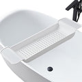Stretchable Plastic Bath Tub Tray - Anti-Slip Bathtub Caddy White
