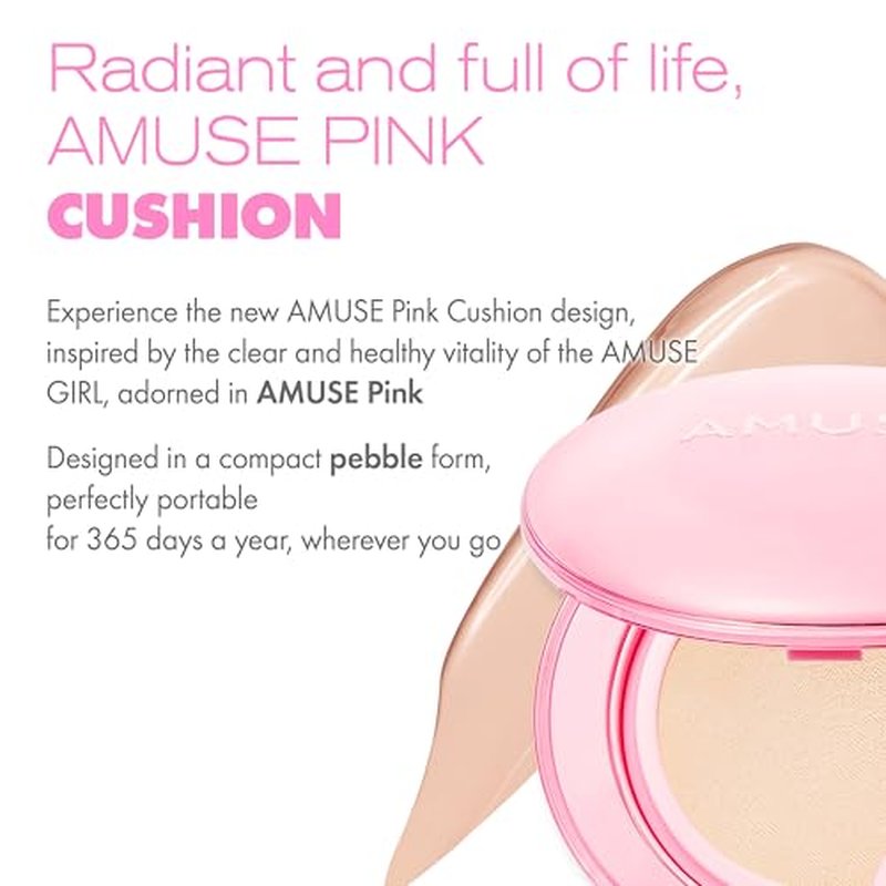 Amuse SEOUL DEW POWER VEGAN CUSHION ([REFILL] 03 HONEY) | Dewy, glow, long-lasting, clean beauty, lightweight, natural look, foundation for sensitive skin, hydrating cushion
