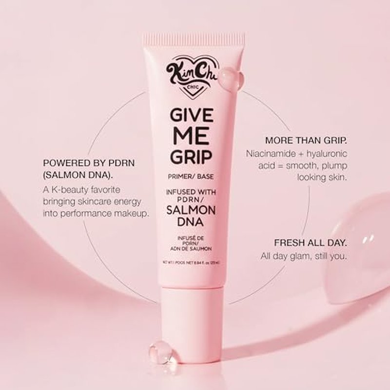KimChiChic Beauty Give Me Grip Gel Primer for Face with PDRN, Makeup Base for Long-Wear Hold, Hydrating Korean Makeup Primer for Smooth Finish, 0.84 fl oz