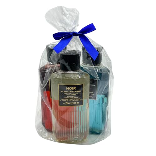 Men's 3-in-1 Hair, Face & Body Wash Gift Set - Bourbon, Noir & Ocean, 3 x 10 fl oz