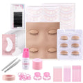 Eyelash Extension Practice Kit with Silicone Mannequin Head & Tools - Lash Training Set