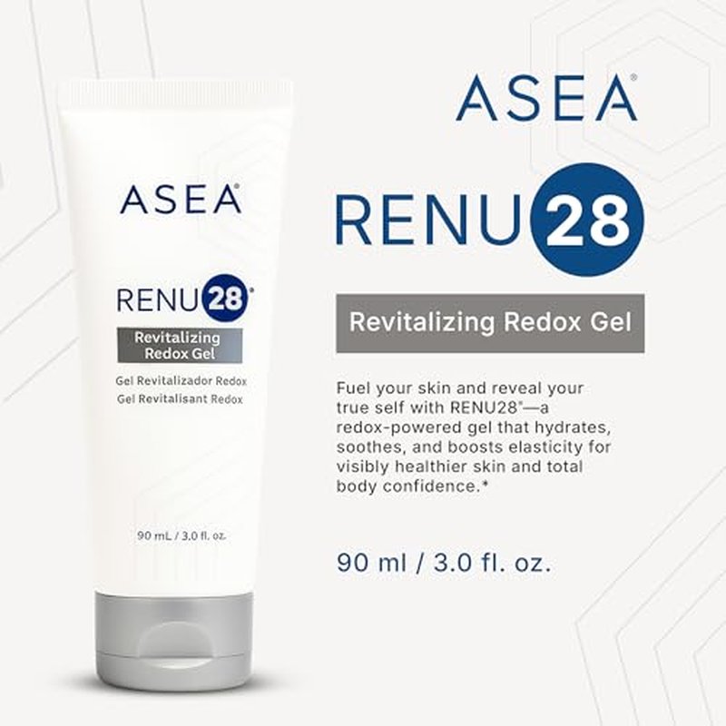 ASEA - RENU28 Redox Gel - Clean Beauty Skincare with Redox Molecules - Improves Elasticity, Smooths Fine Lines, Enhances Tone & Texture - 90 ml