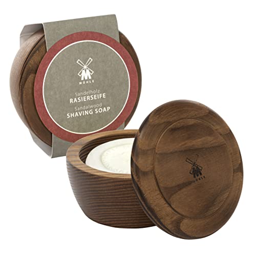 MÜHLE Sandalwood Wooden Shaving Bowl - 65g Steamed Ash Craftsmanship