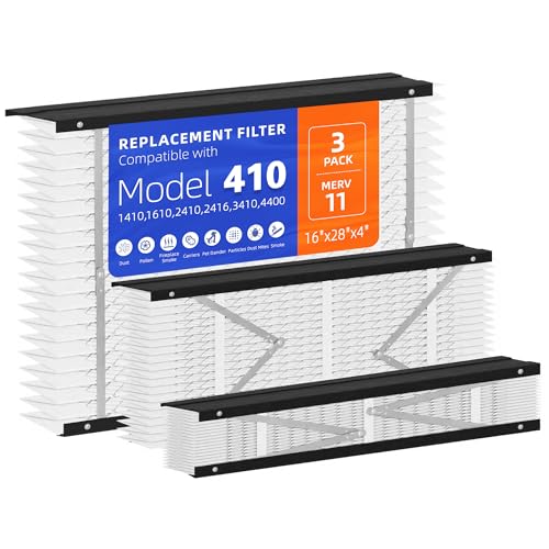 3 Pack HVAC Air Filters 16x25x4 MERV 11 Replacement for Aprilaire 410