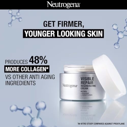 Neutrogena Visible Repair Retinol Day & Night Cream: Boosts Collagen for Anti-Ageing, Wrinkles, Fine Lines 50g