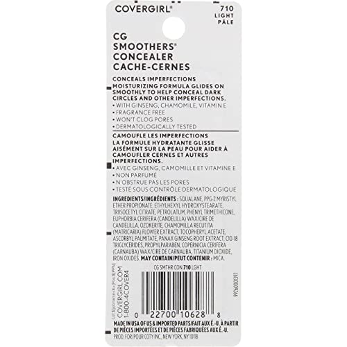 CoverGirl Smoothers Concealer, Light [710], 0.14 oz (Pack of 5)