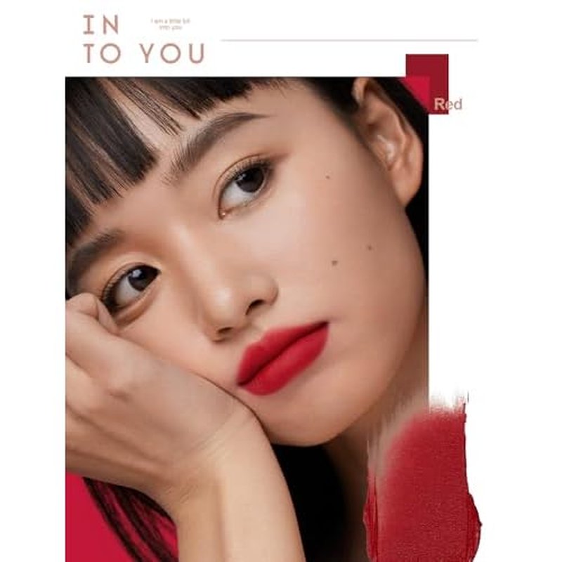INTO YOU Matte Velvet Lip Stain Long Lasting Waterproof Lip Gloss Makeup Moisturizing Lipstick for Women (L-Rd01)